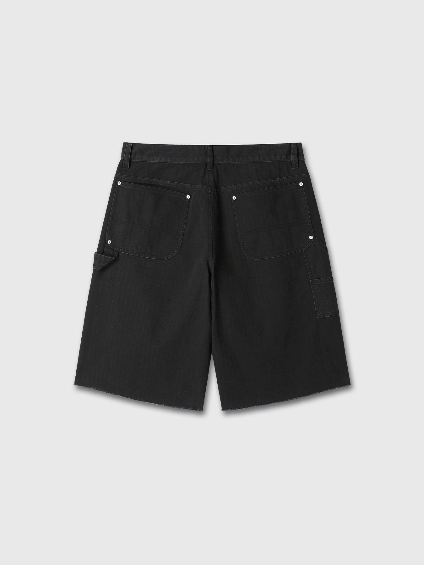 Tonywack - Hand Distressed Hbt Double Knee Shorts (Faded Black) product image 11 | TRAB K-Fashion Australia
