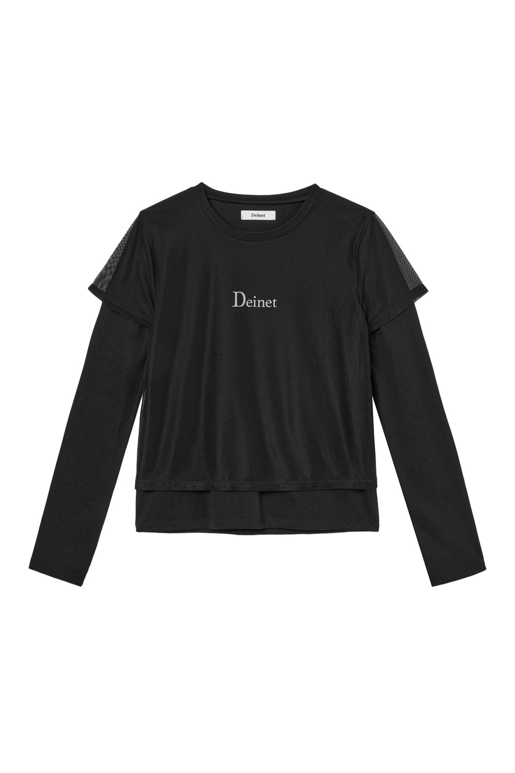 Deinet - See-Through Layered Long Sleeve (Black) product image 1 | TRAB K-Fashion Australia