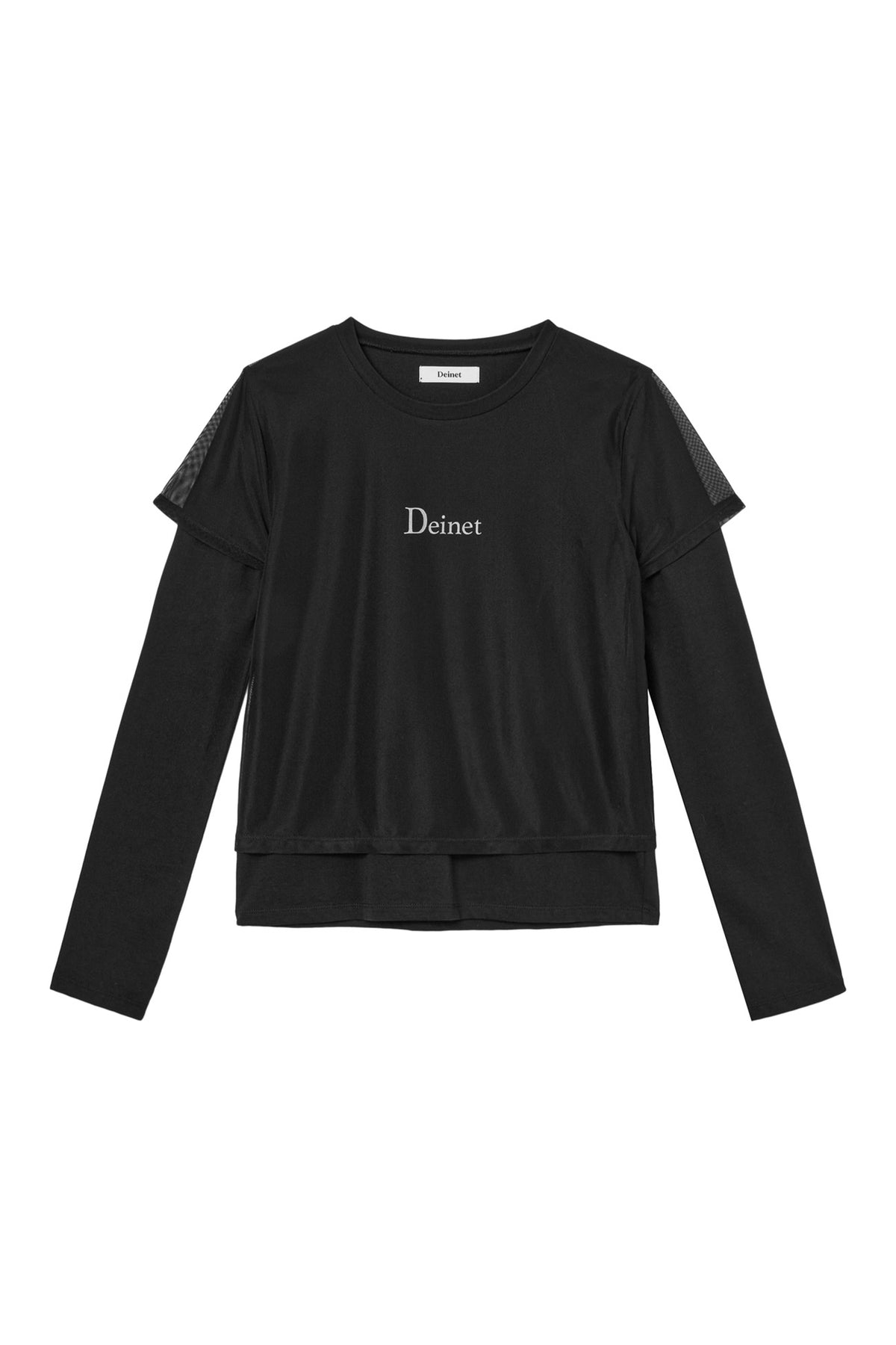 Deinet - See-Through Layered Long Sleeve (Black) product image 1 | TRAB K-Fashion Australia