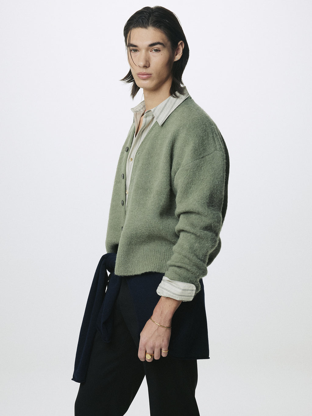 Tonywack - Brushed Alpaca-Blend Cardigan (Sage Green) product image 6 | TRAB K-Fashion Australia