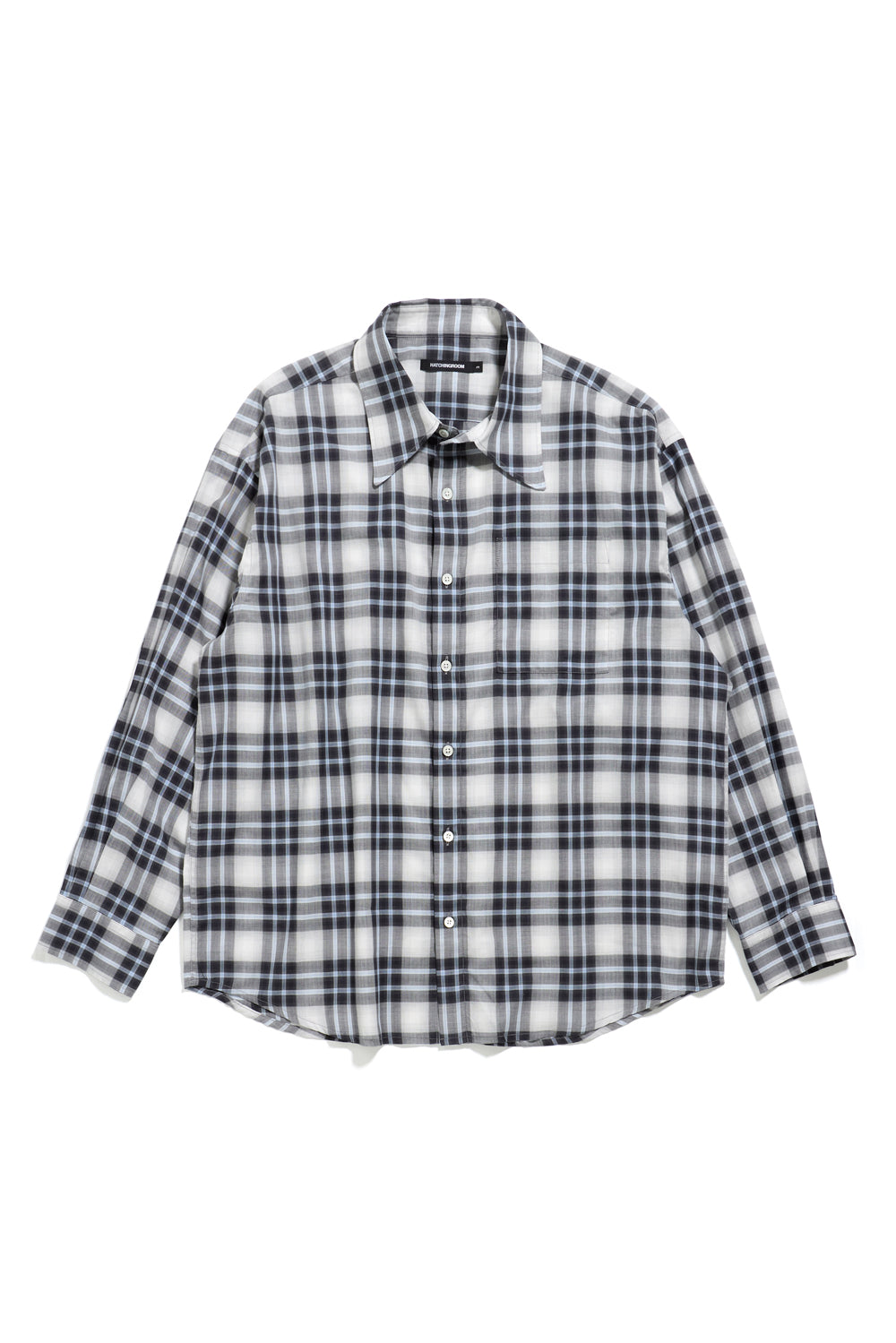 Hatchingroom - Archive Shirt V2 Herringbone Oreo Check (Blue) product image 1 | TRAB K-Fashion Australia