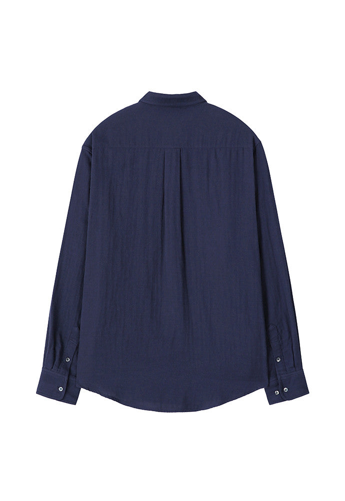 Art if acts - Washed Gauze Shirt (Navy) product image 7 | TRAB K-Fashion Australia