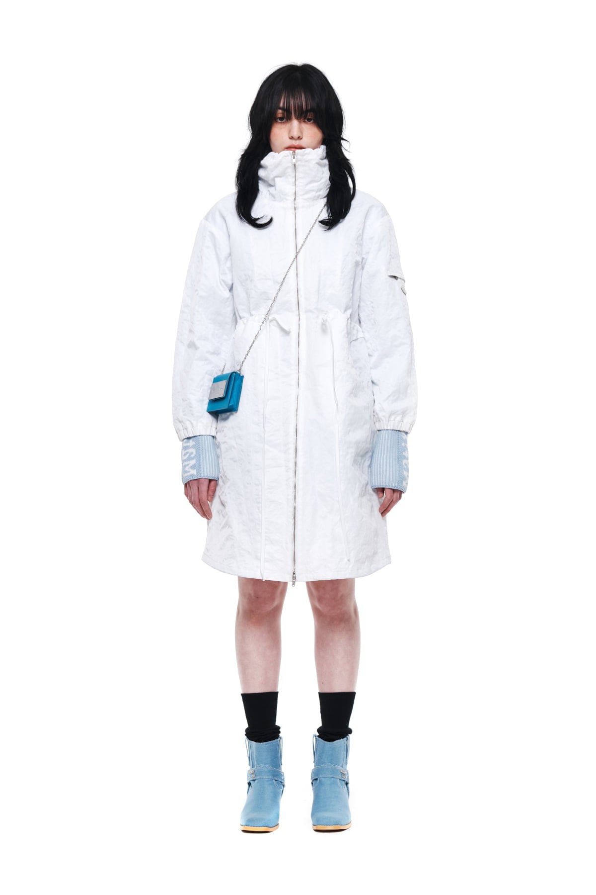 Matin Kim - Two Tone String Light Coat (White) product image 5 | TRAB K-Fashion Australia