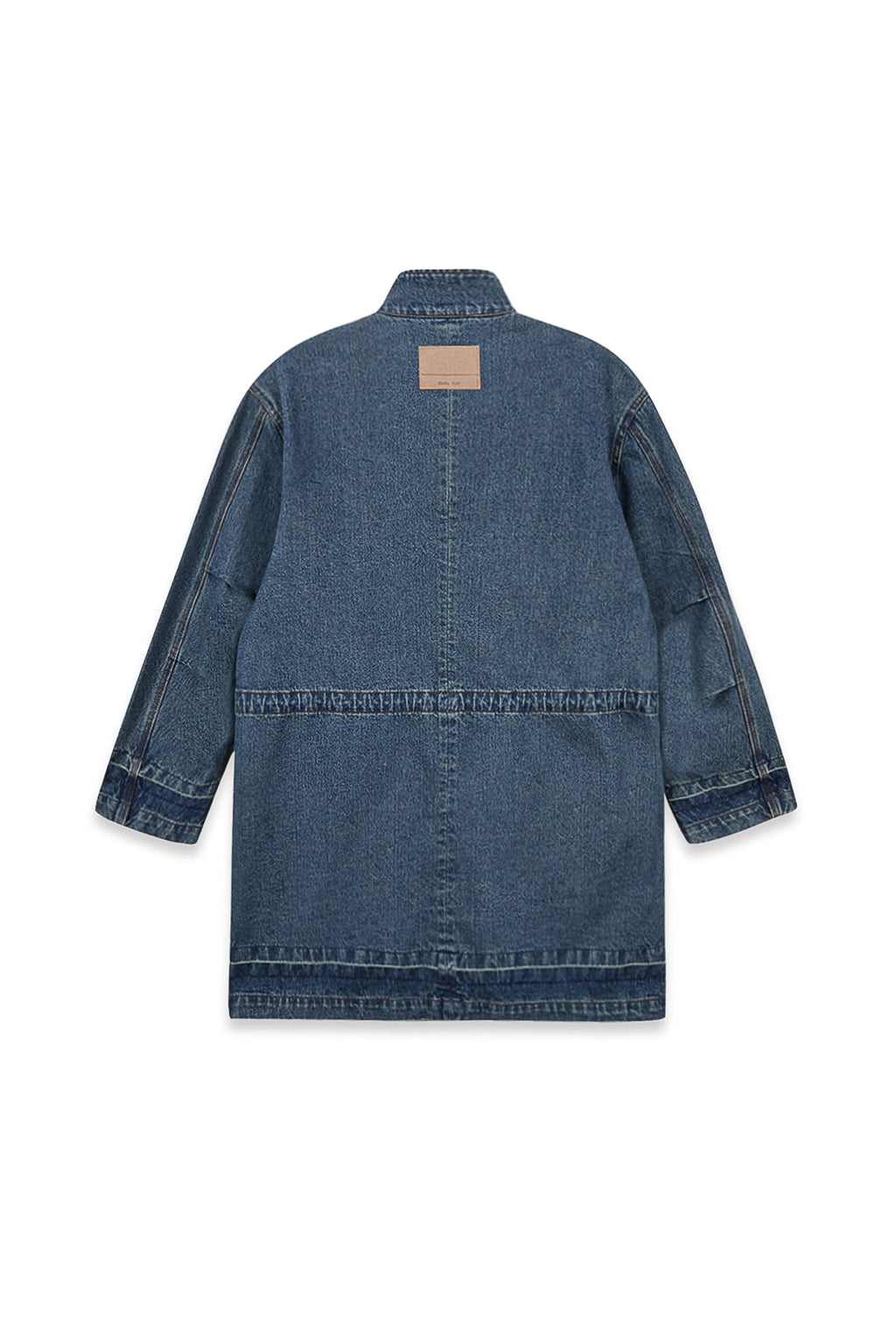 Matin Kim - Pocket Point Midi Denim Jumper (Blue) product image 2 | TRAB K-Fashion Australia