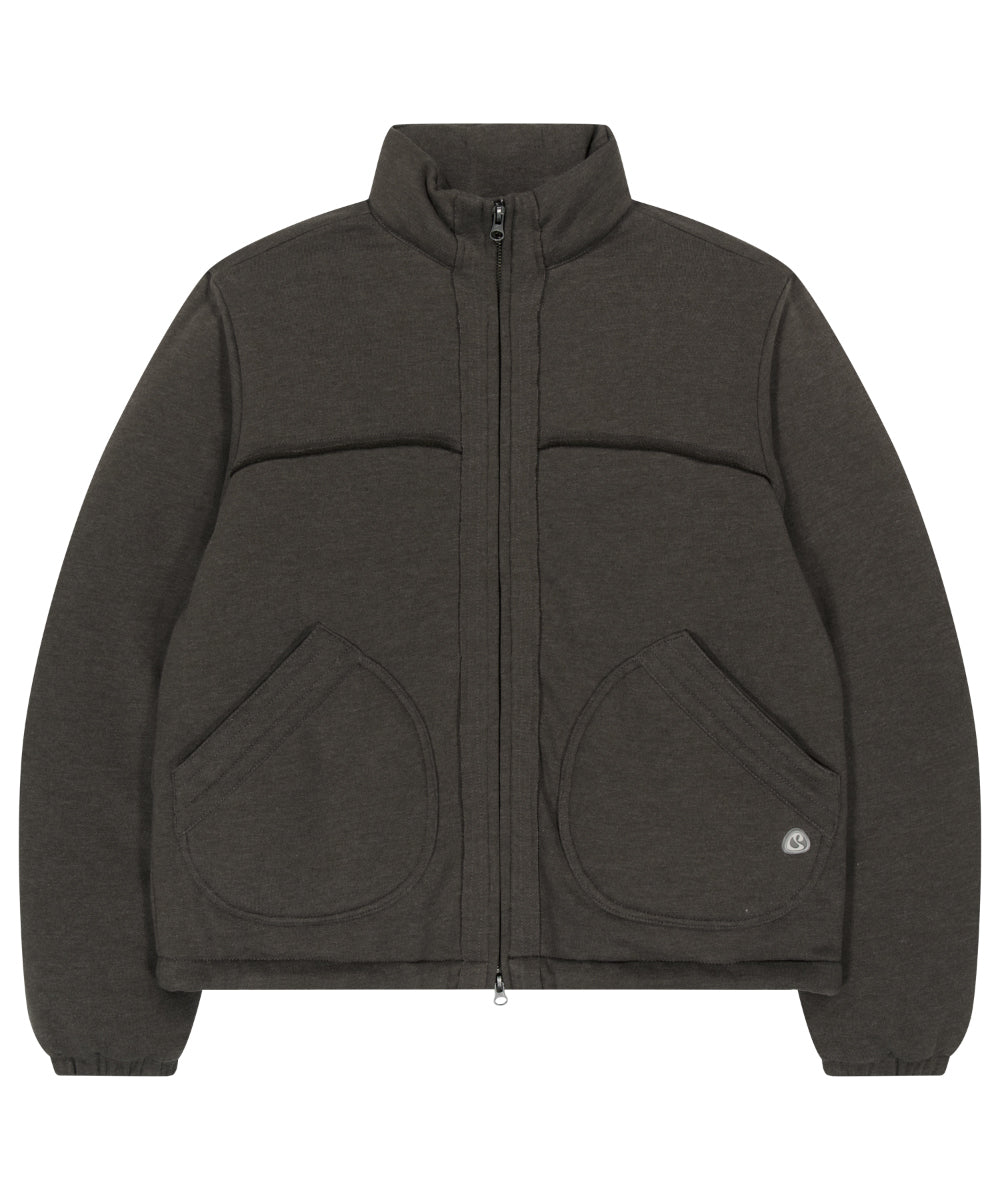 Coyseio - Cozy Sweat Down Jacket (Melange Brown) product image 13 | TRAB K-Fashion Australia