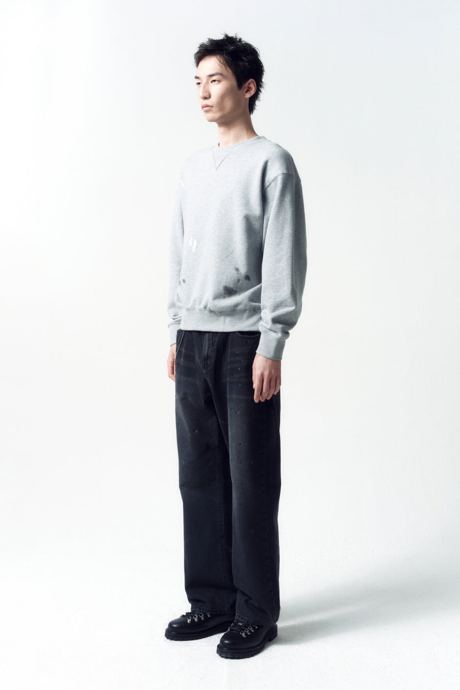 Insilence - Vintage SweatShirt (Melange Grey) product image 3 | TRAB K-Fashion Australia