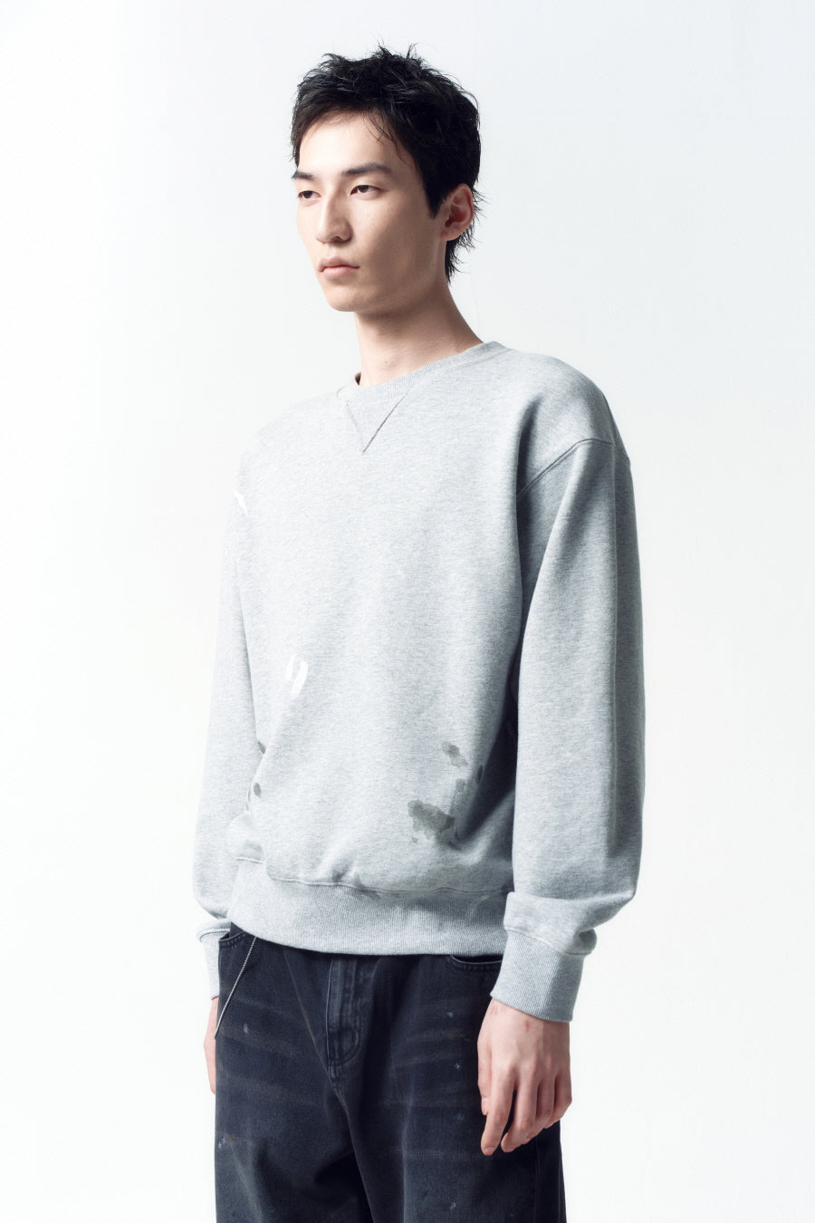 Insilence - Vintage SweatShirt (Melange Grey) product image 6 | TRAB K-Fashion Australia