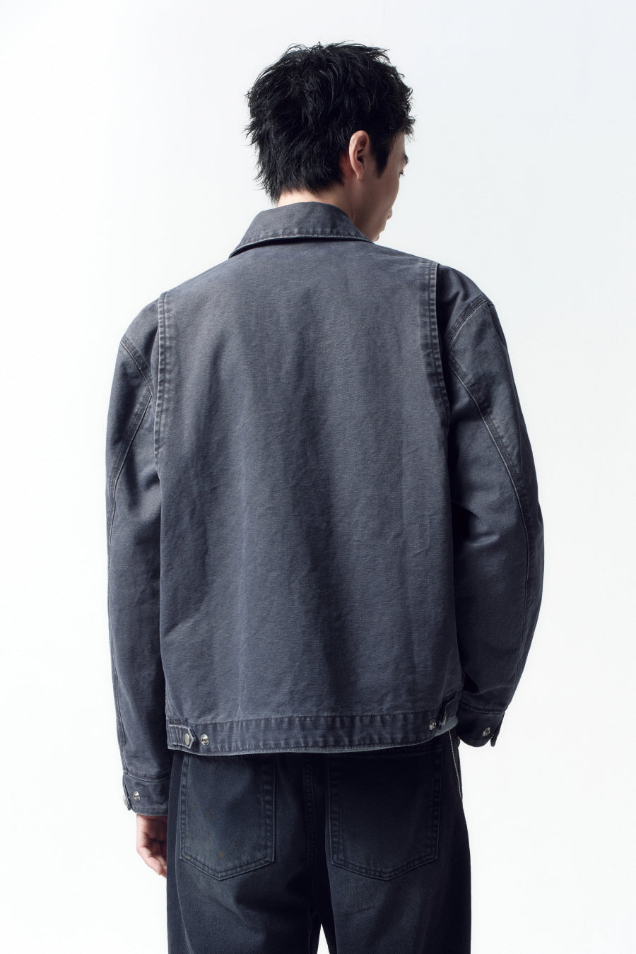 Insilence - Duck Cotton Work Jacket (Faded Grey) product image 5 | TRAB K-Fashion Australia