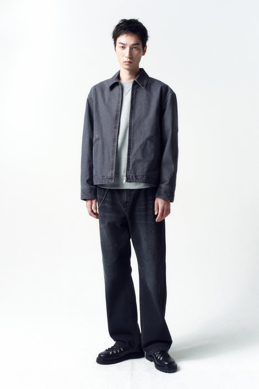 Insilence - Duck Cotton Work Jacket (Faded Grey) product image 1 | TRAB K-Fashion Australia