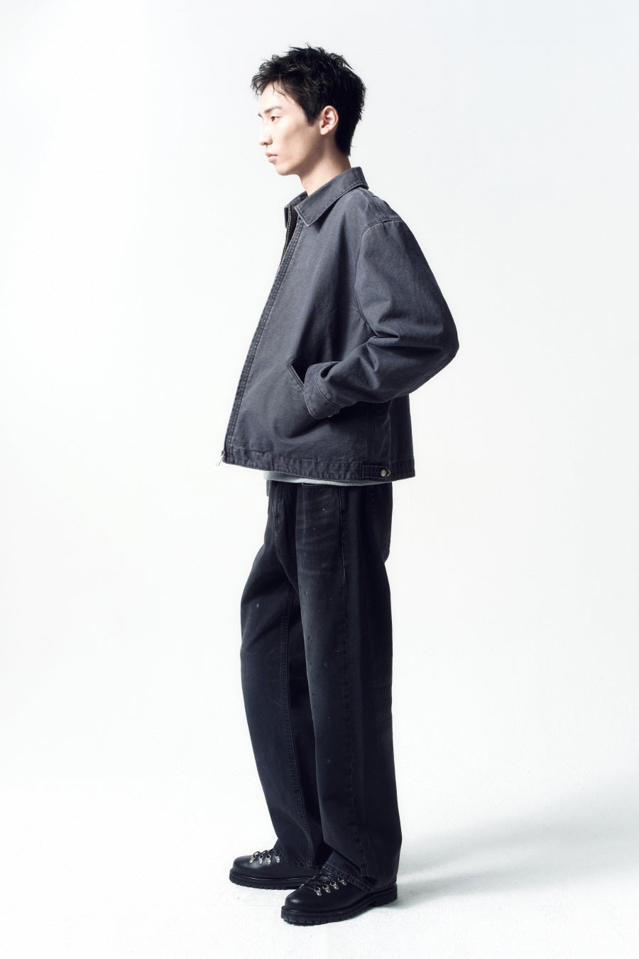 Insilence - Duck Cotton Work Jacket (Faded Grey) product image 6 | TRAB K-Fashion Australia