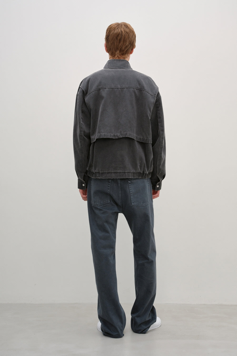 Insilence - Washed Faux Leather Jumper (Charcoal) product image 4 | TRAB K-Fashion Australia