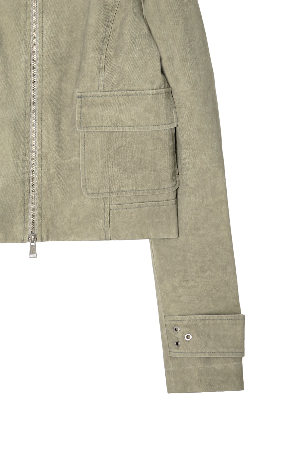 Matin Kim - Washed Slim Biker Jumper (Light Khaki) product image 4 | TRAB K-Fashion Australia