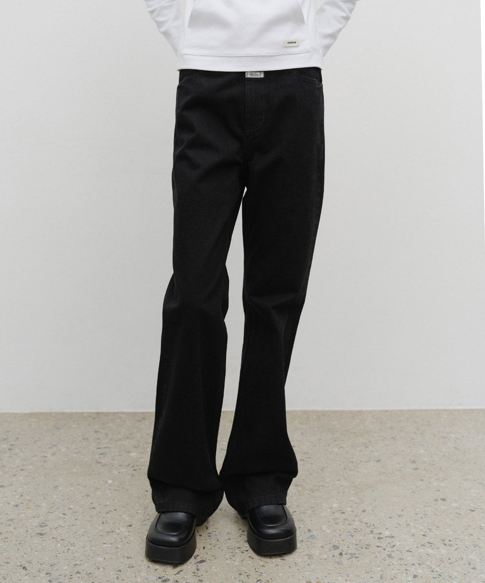Marithe & Francois Girbaud - Slim Boot-cut Denim Pants (Black) product image 1 | TRAB K-Fashion Australia