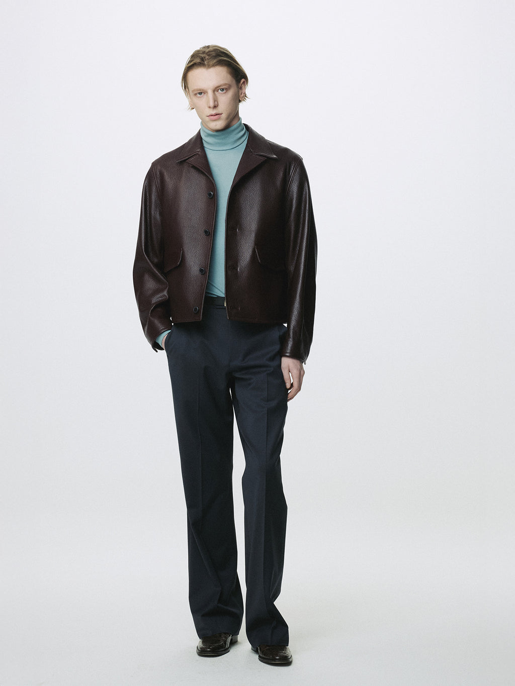 Tonywack - Vintage Lamb Leather Blouson (Brick Brown) product image 4 | TRAB K-Fashion Australia