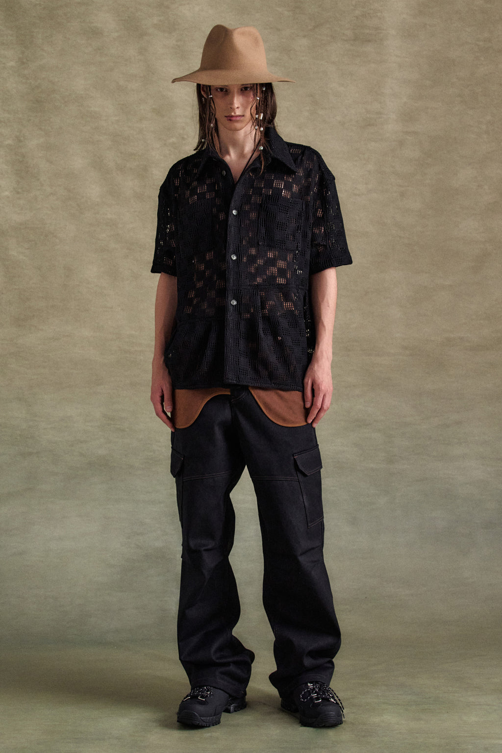 Andersson Bell - Letto Knitted Shirts (Black) product image 2 | TRAB K-Fashion Australia