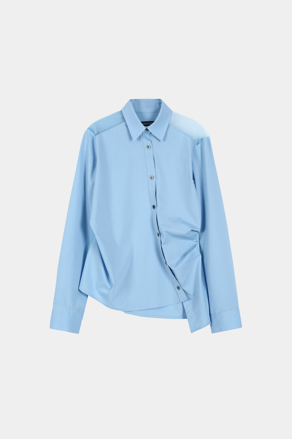 Andersson Bell - Mesh Twist-Tuck Shirt (Blue) product image 10 | TRAB K-Fashion Australia