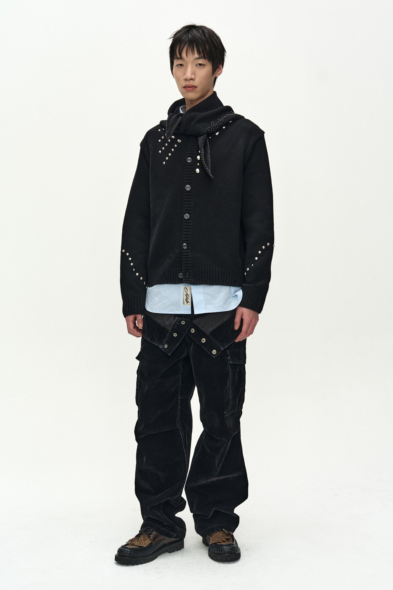 Andersson Bell - Roghen Studded Cardigan (black) (Black) product image 5 | TRAB K-Fashion Australia