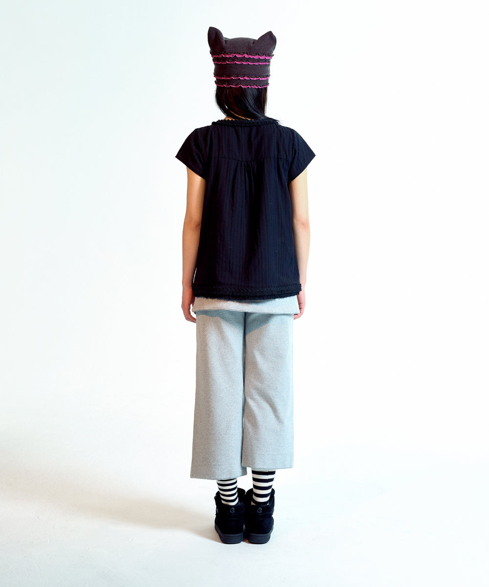 Coyseio - Fringe Shirring Blouse (Black) product image 13 | TRAB K-Fashion Australia