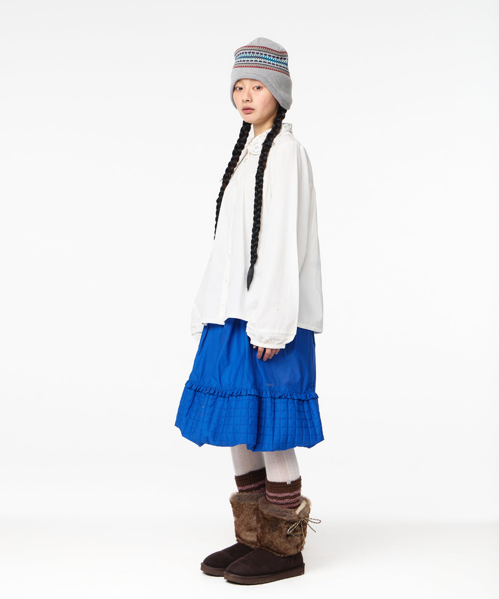 Coyseio - Quilted Shirring Balloon Skirt (Blue) product image 10 | TRAB K-Fashion Australia