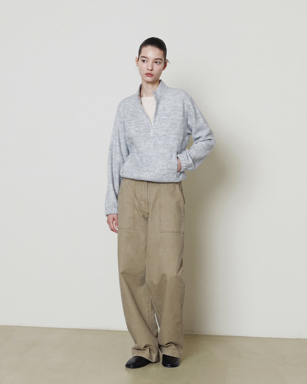 Brownyard - Wide Fatigue Pants (Washed Beige) product image 2 | TRAB K-Fashion Australia