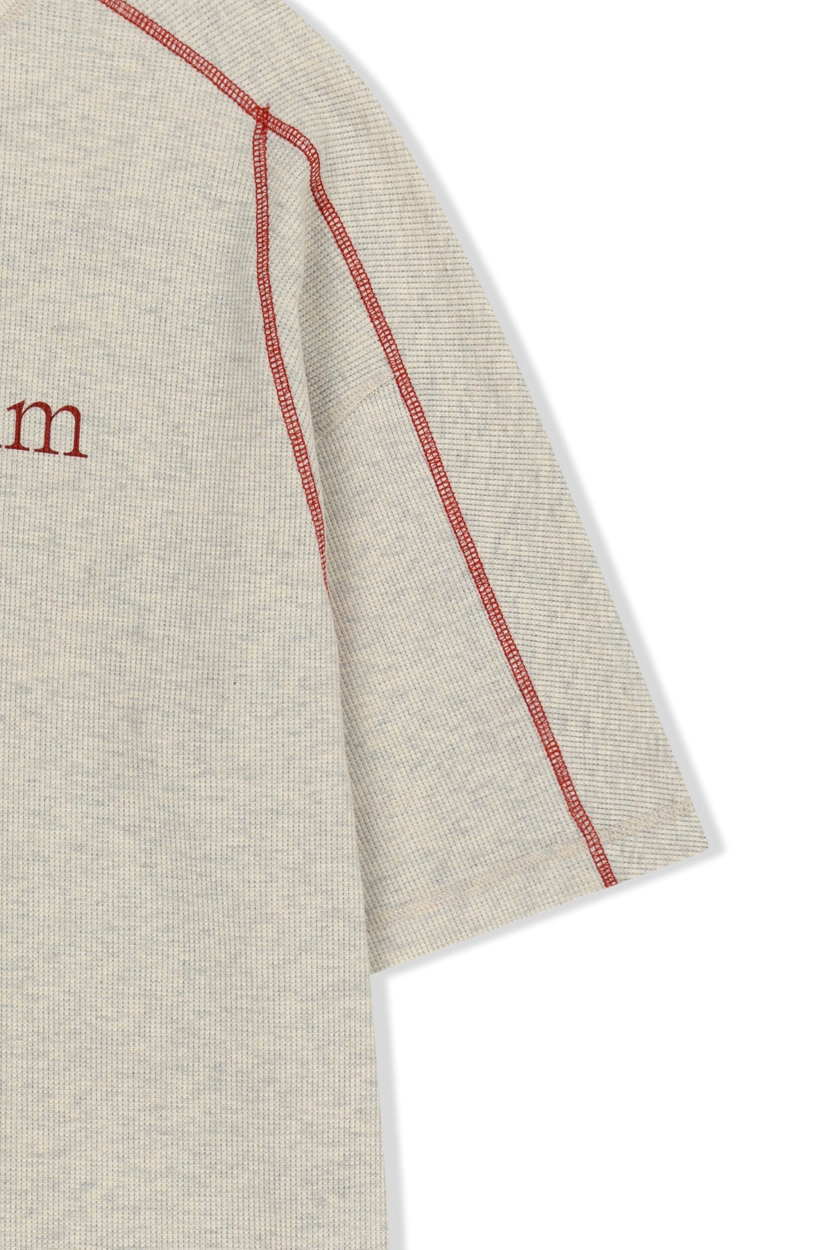 Matin Kim - Matin Kim Logo Waffle Top (Light Beige) product image 4 | TRAB K-Fashion Australia