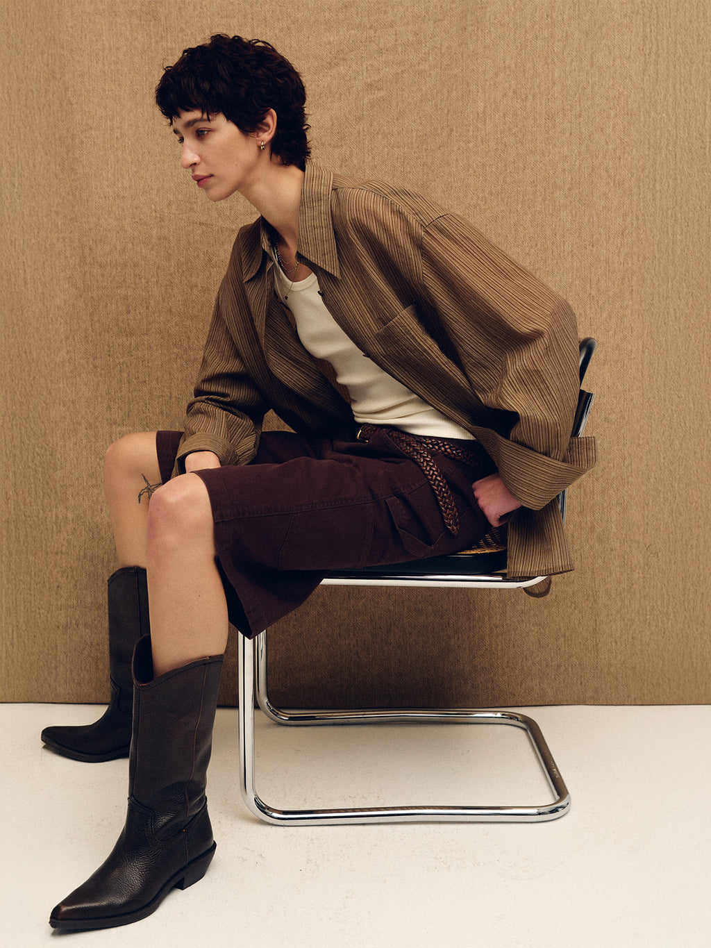 Tonywack - Cotton Relaxed Utility Shorts (Burnt Marron) product image 8 | TRAB K-Fashion Australia