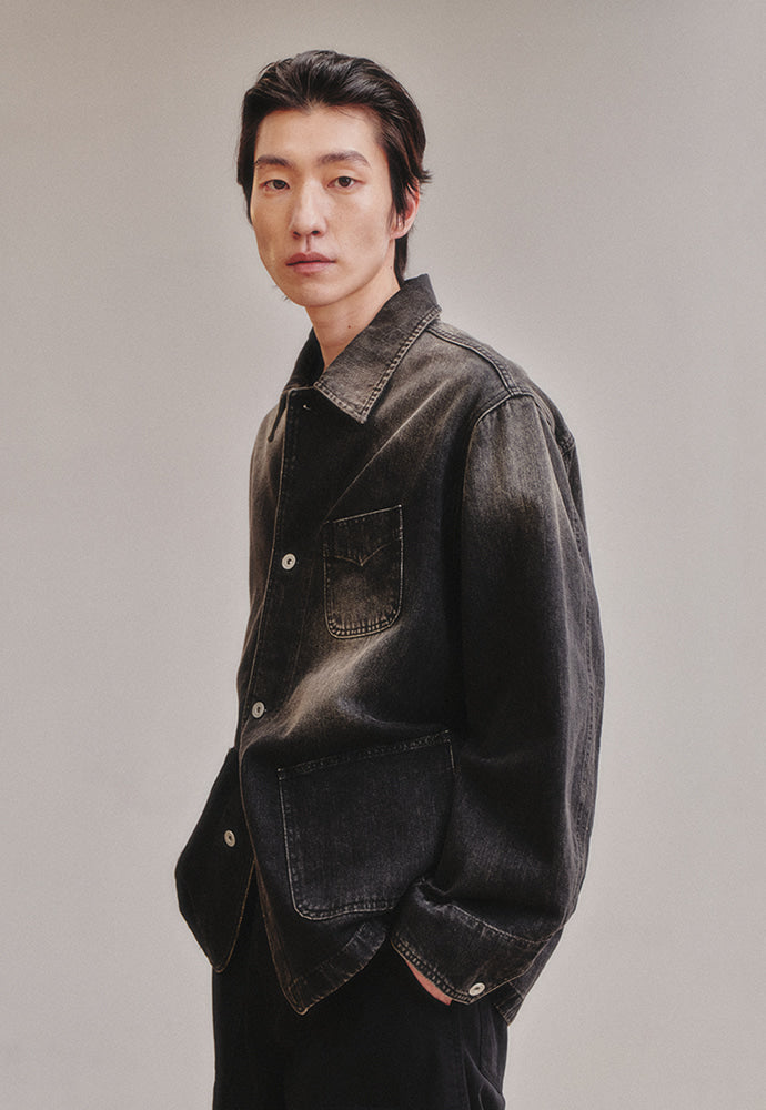 Art if acts - Denim Western Coverall Jacket (Used Black) product image 2 | TRAB K-Fashion Australia