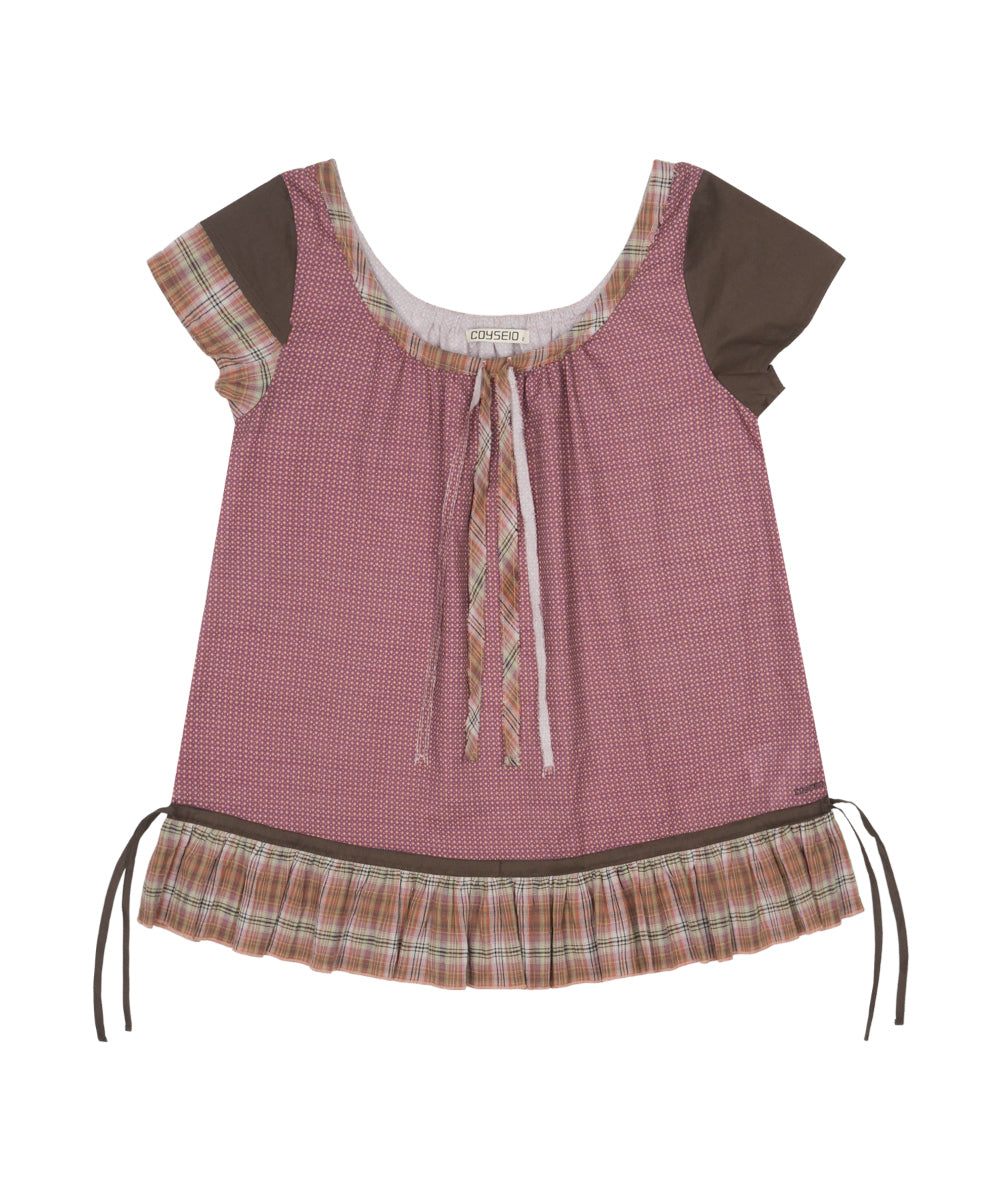 Coyseio - Strap Shirring Blouse (Brown) product image 13 | TRAB K-Fashion Australia