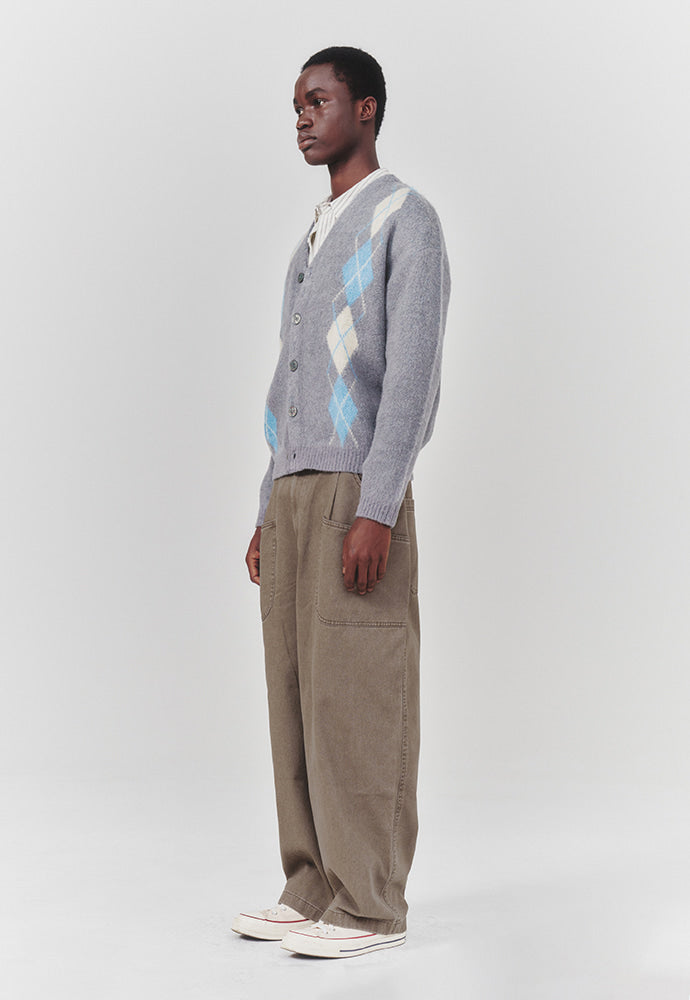 Art if acts - Argyle Mohair Knit Cardigan (Grey) product image 2 | TRAB K-Fashion Australia