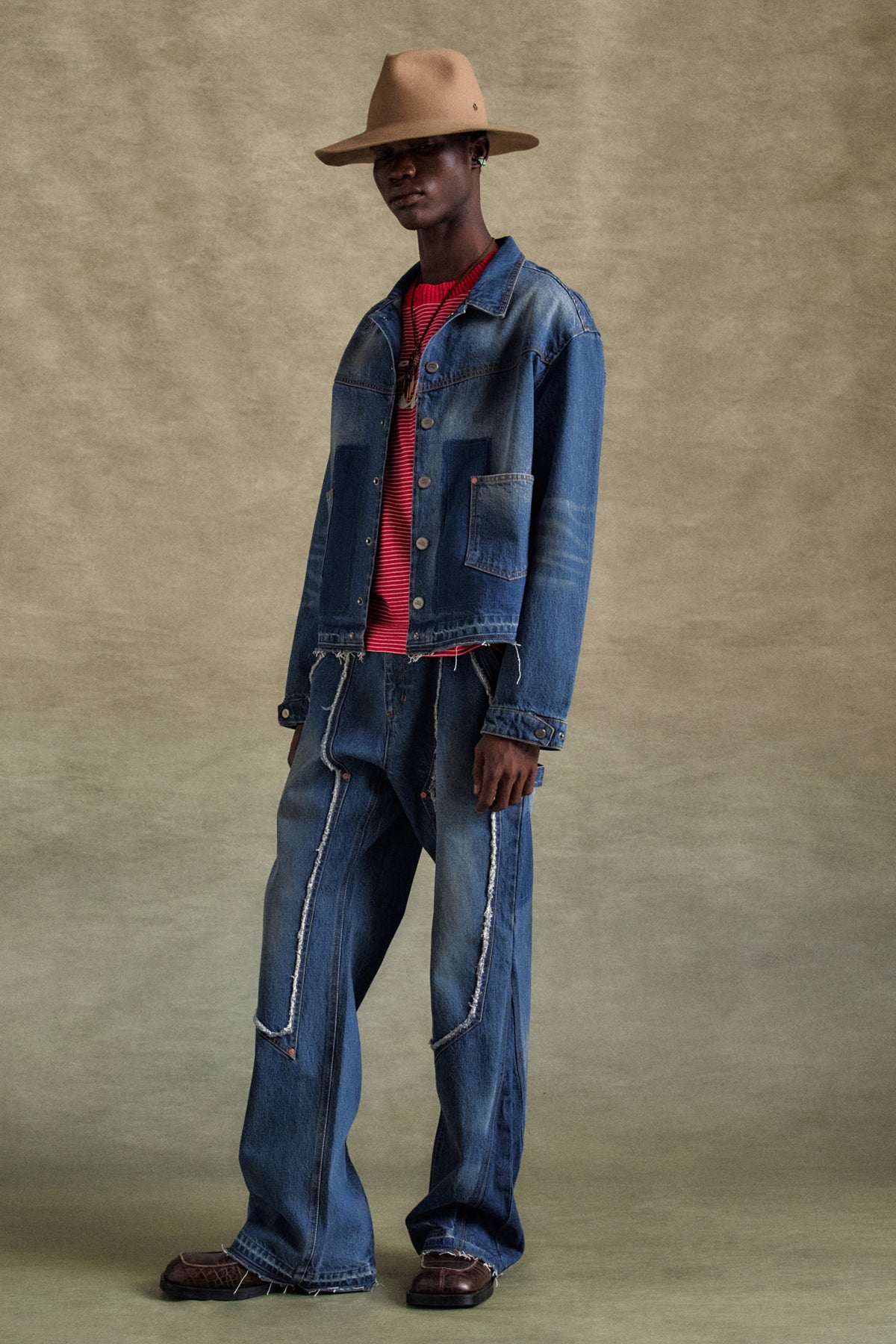 Andersson Bell - Rodeo Motorcycle Denim Jacket (Blue) product image 3 | TRAB K-Fashion Australia