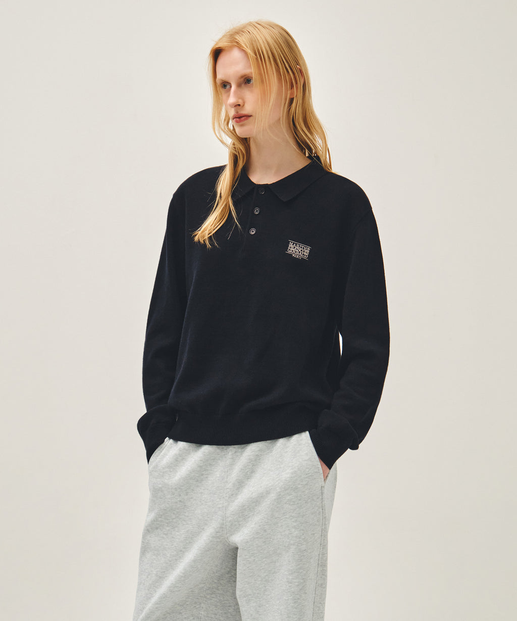Marithe & Francois Girbaud - Small Classic Logo Collar Knit (Dark Navy) product image 2 | TRAB K-Fashion Australia