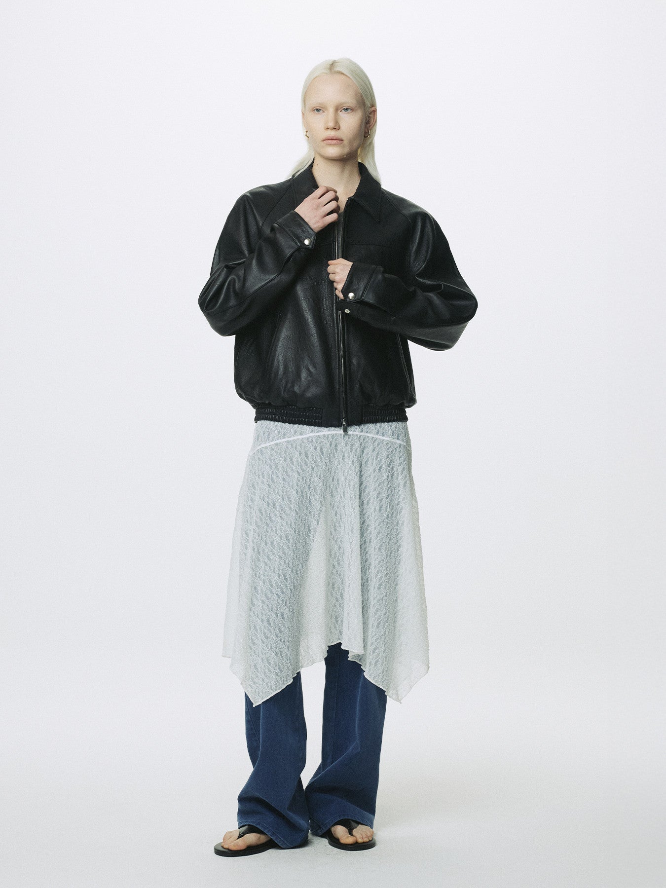 Tonywack - Vintage Lamb Leather Bomber Jacket (Black) product image 4 | TRAB K-Fashion Australia