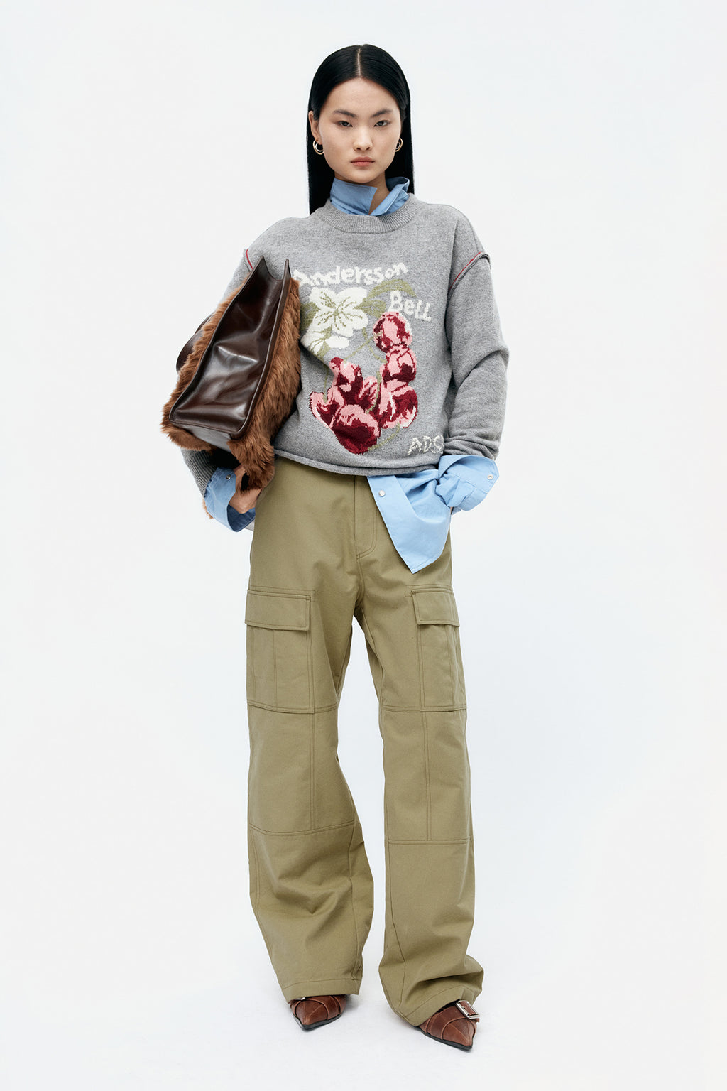 Andersson Bell - Unisex Binding Cargo Pants (Beige) product image 4 | TRAB K-Fashion Australia