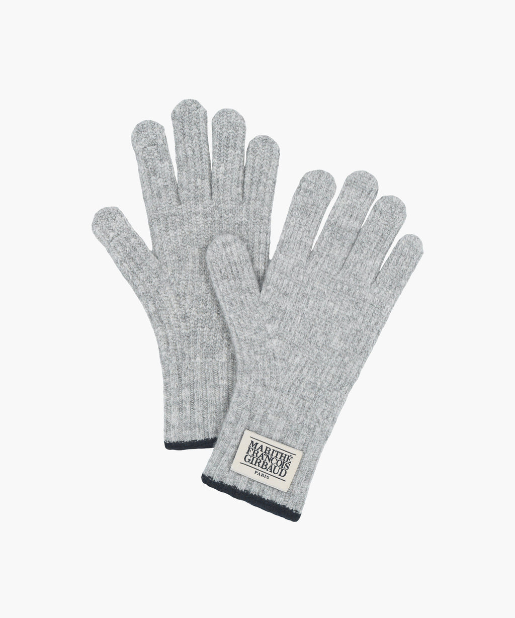 Marithe & Francois Girbaud - Classic Logo Knit Glove (Light Gray) product image 3 | TRAB K-Fashion Australia