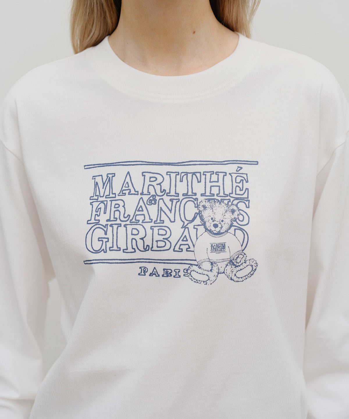 Marithe & Francois Girbaud - Mini Doodle Bear Long Sleeve (White) product image 4 | TRAB K-Fashion Australia