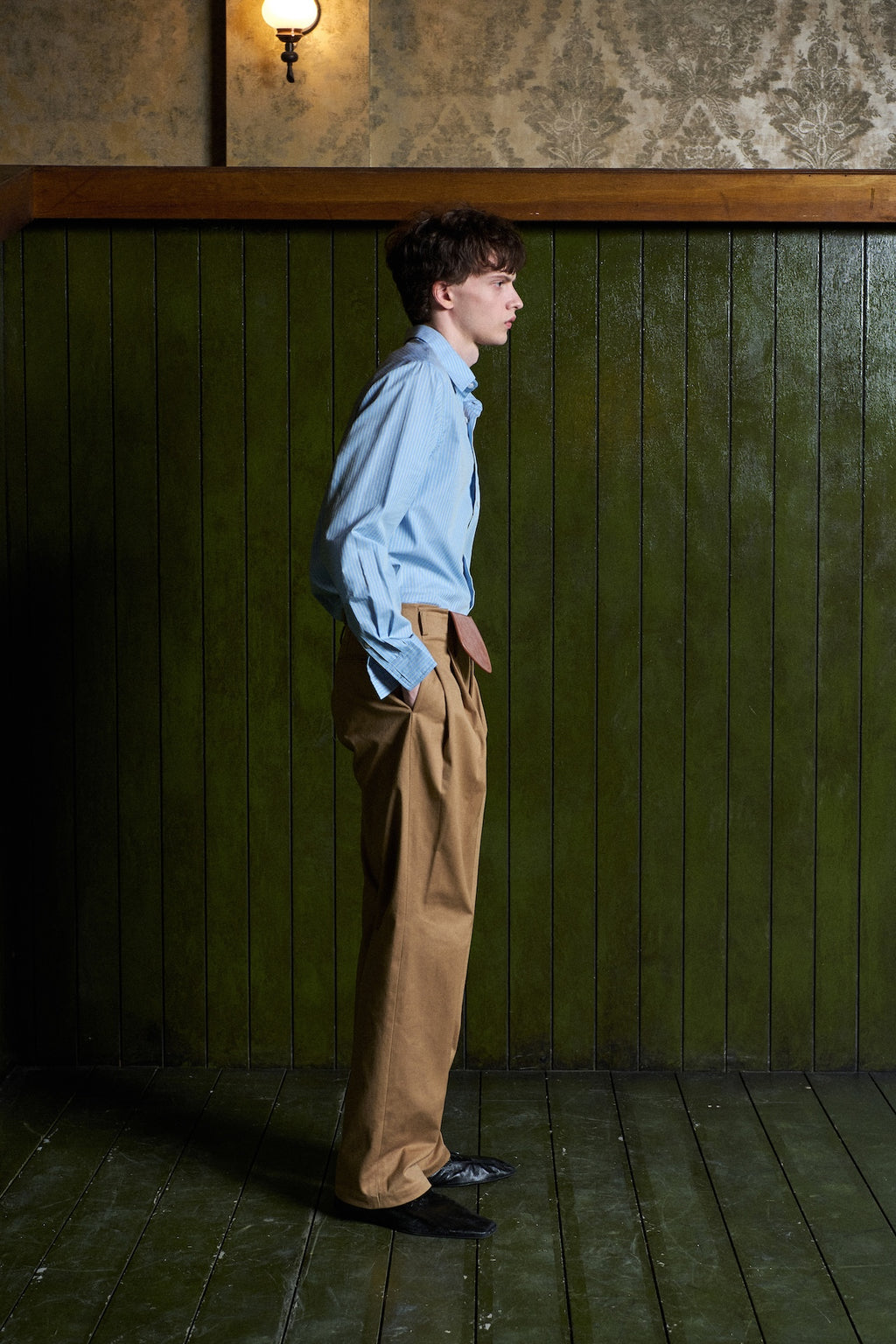 STU - Arch Pleat Cotton Pants (Beige) product image 10 | TRAB K-Fashion Australia