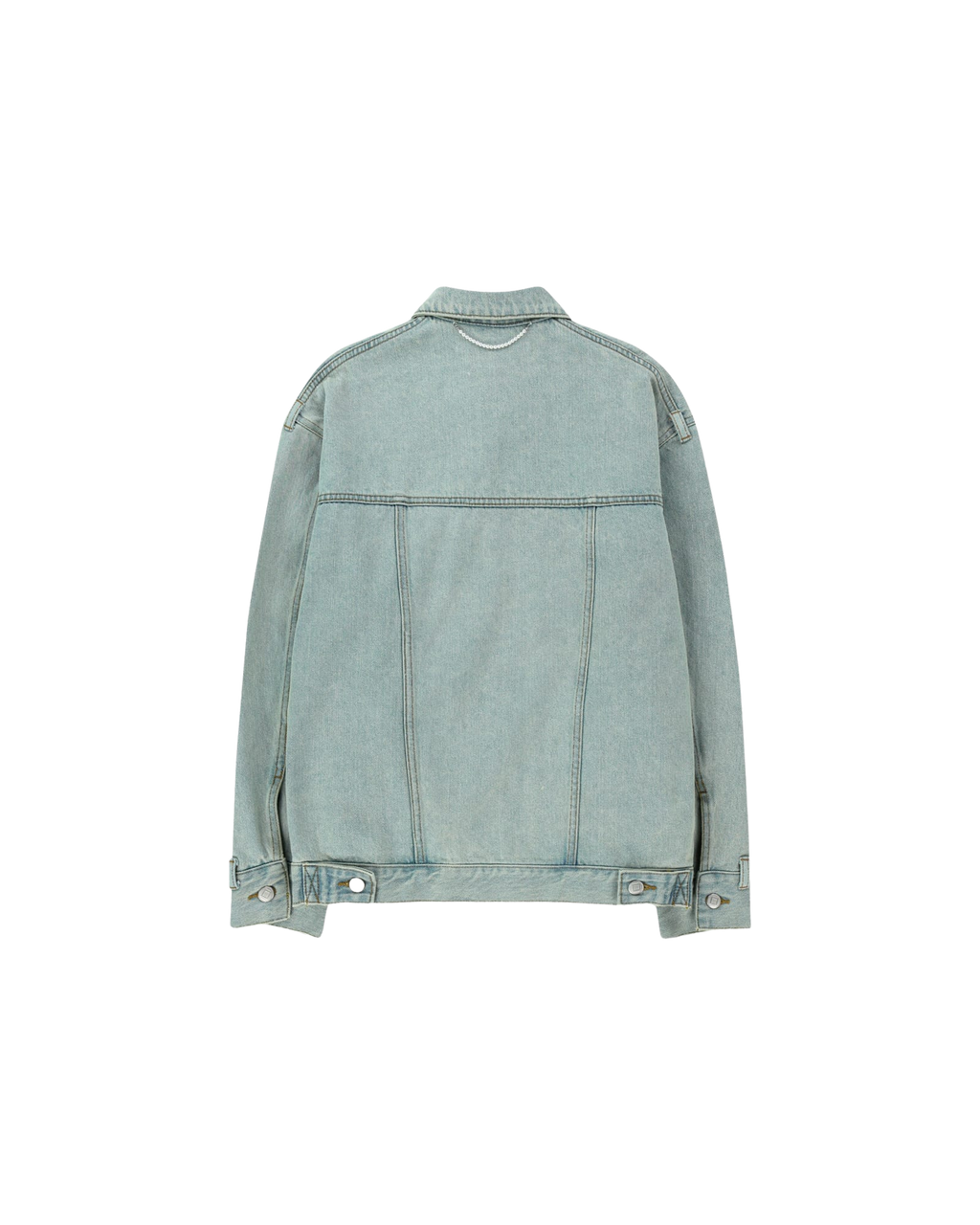 Kimhe Kim - Pearl Tear Denim Jacket (Sky Blue) product image 2 | TRAB K-Fashion Australia