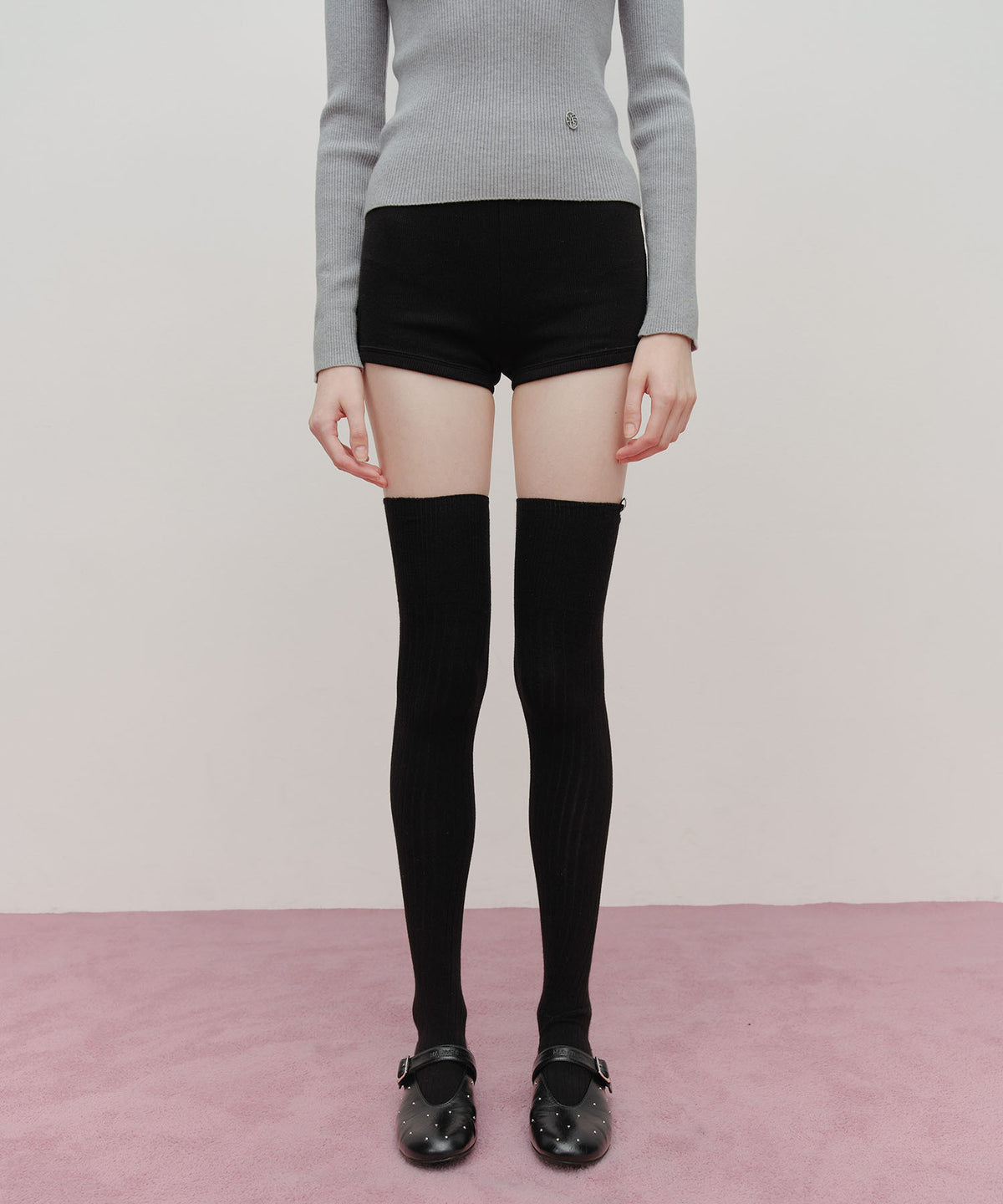 Marithe & Francois Girbaud - Over Knee Long Socks (Black) product image 4 | TRAB K-Fashion Australia