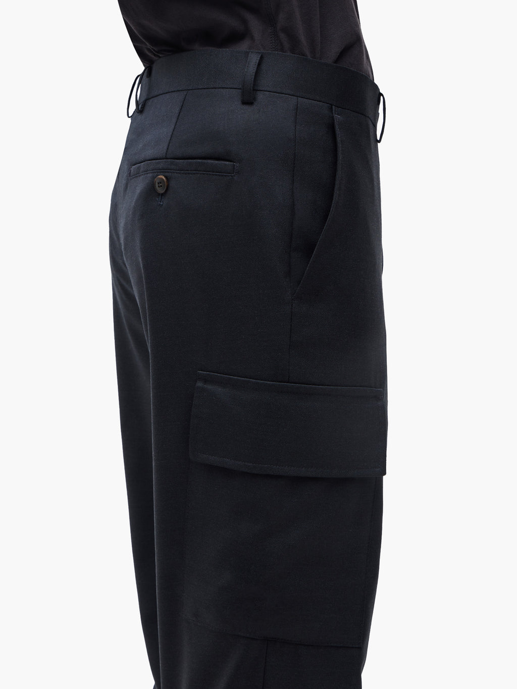 Jiyong Kim - Super Fine Wool Tailored Trousers (Black) product image 6 | TRAB K-Fashion Australia