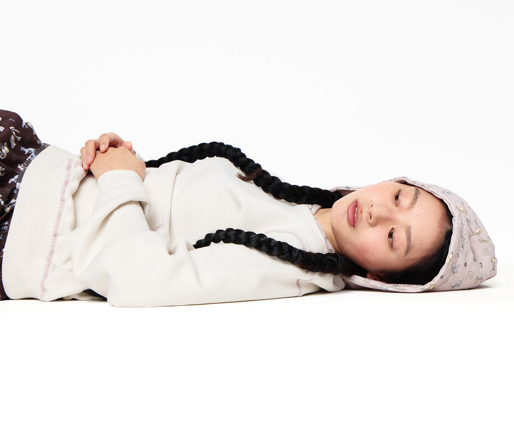 Coyseio - Vintage Washed Teji Graphic Hoodie (Cream) product image 2 | TRAB K-Fashion Australia