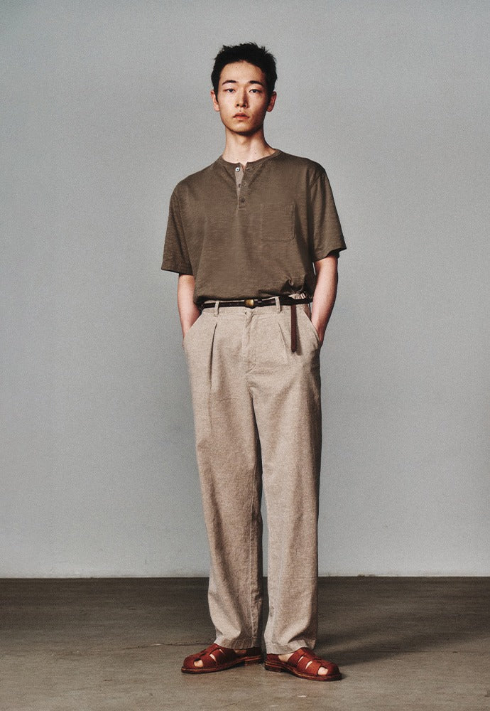 Art if acts - Henley S/S Tee (Mud Brown) product image 1 | TRAB K-Fashion Australia