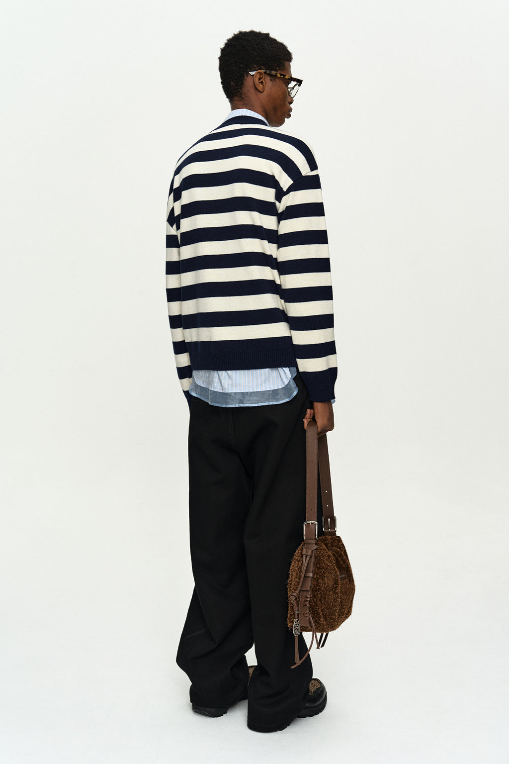 Andersson Bell - Boy's Heart Message Crew-Neck Sweater (Navy/Ivory) product image 3 | TRAB K-Fashion Australia