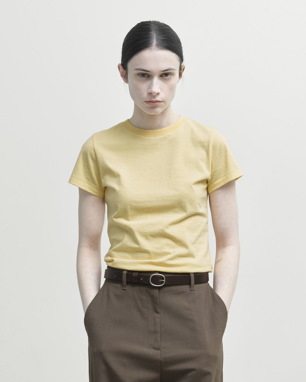 Brownyard - Essential T Shirt (Light Yellow) product image 1 | TRAB K-Fashion Australia