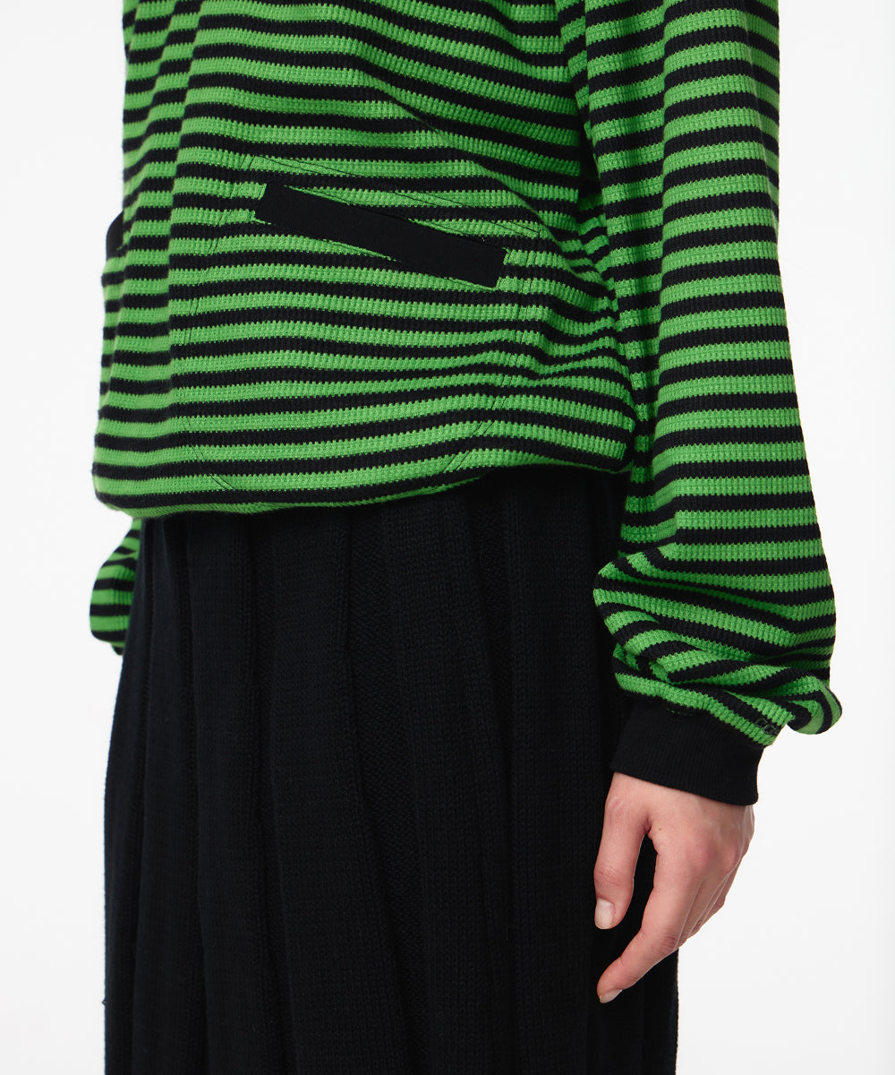 Coyseio - Striped Flared Sleeve Hoodie (Green) product image 8 | TRAB K-Fashion Australia