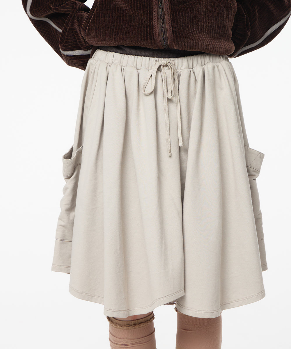 Coyseio - Striped Layered Midi Skirt (Light Grey) product image 3 | TRAB K-Fashion Australia