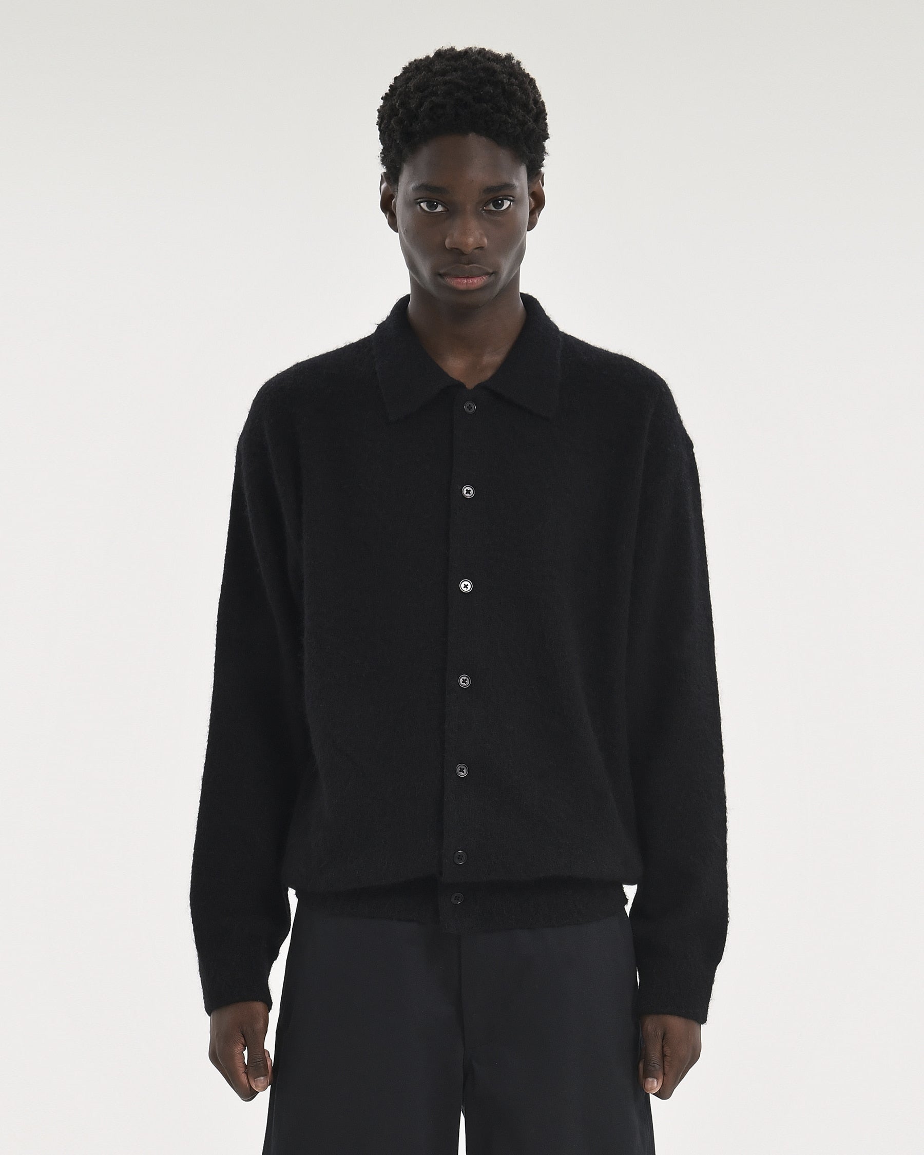 Brownyard - Alpaca Collar Cardigan (Black) product image 1 | TRAB K-Fashion Australia