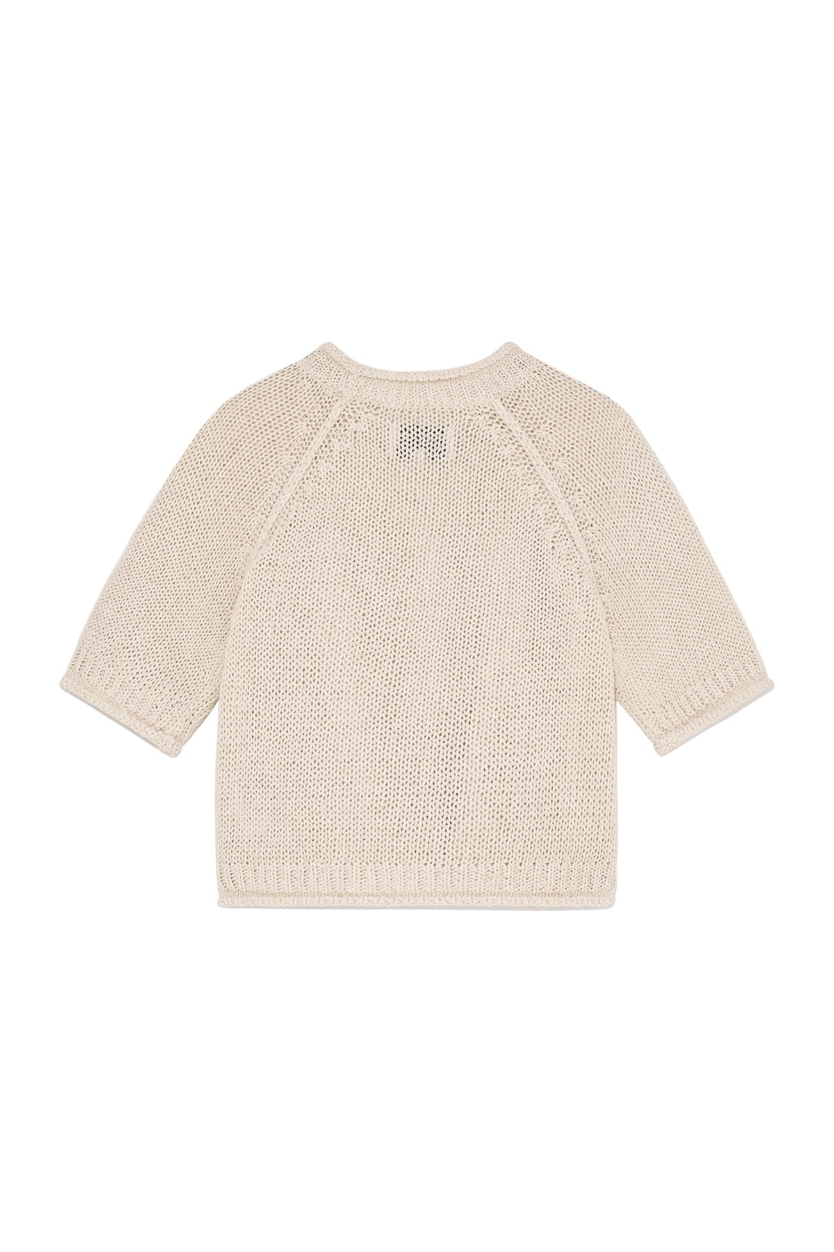 Matin Kim - Three Quarter Sleeve Logo Knit Pullover (Beige) product image 2 | TRAB K-Fashion Australia