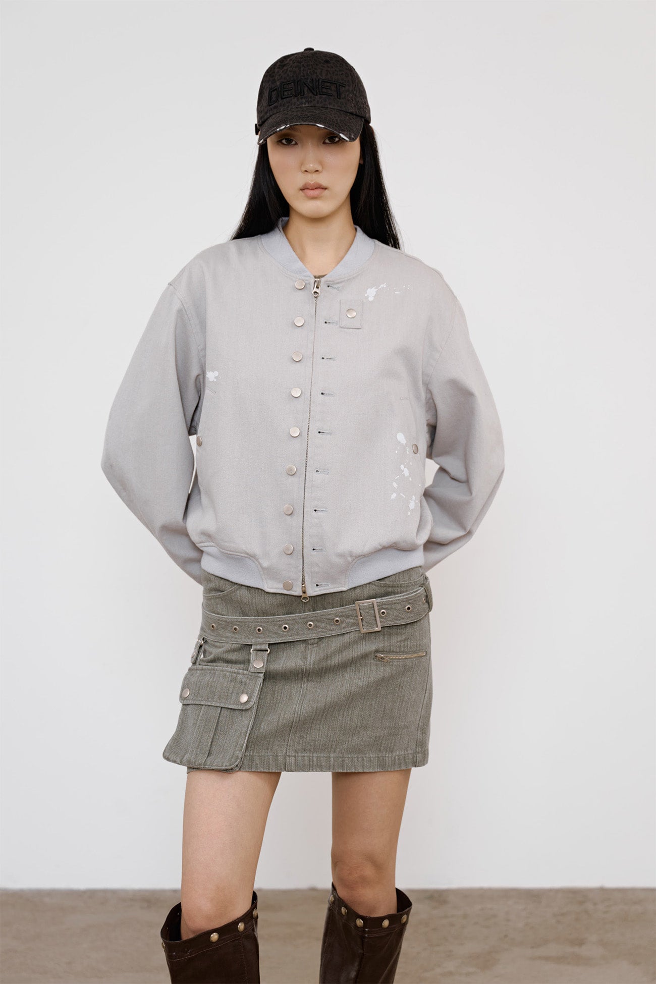 Deinet - Paint Stud Cotton Ma1 (Light Grey) product image 7 | TRAB K-Fashion Australia