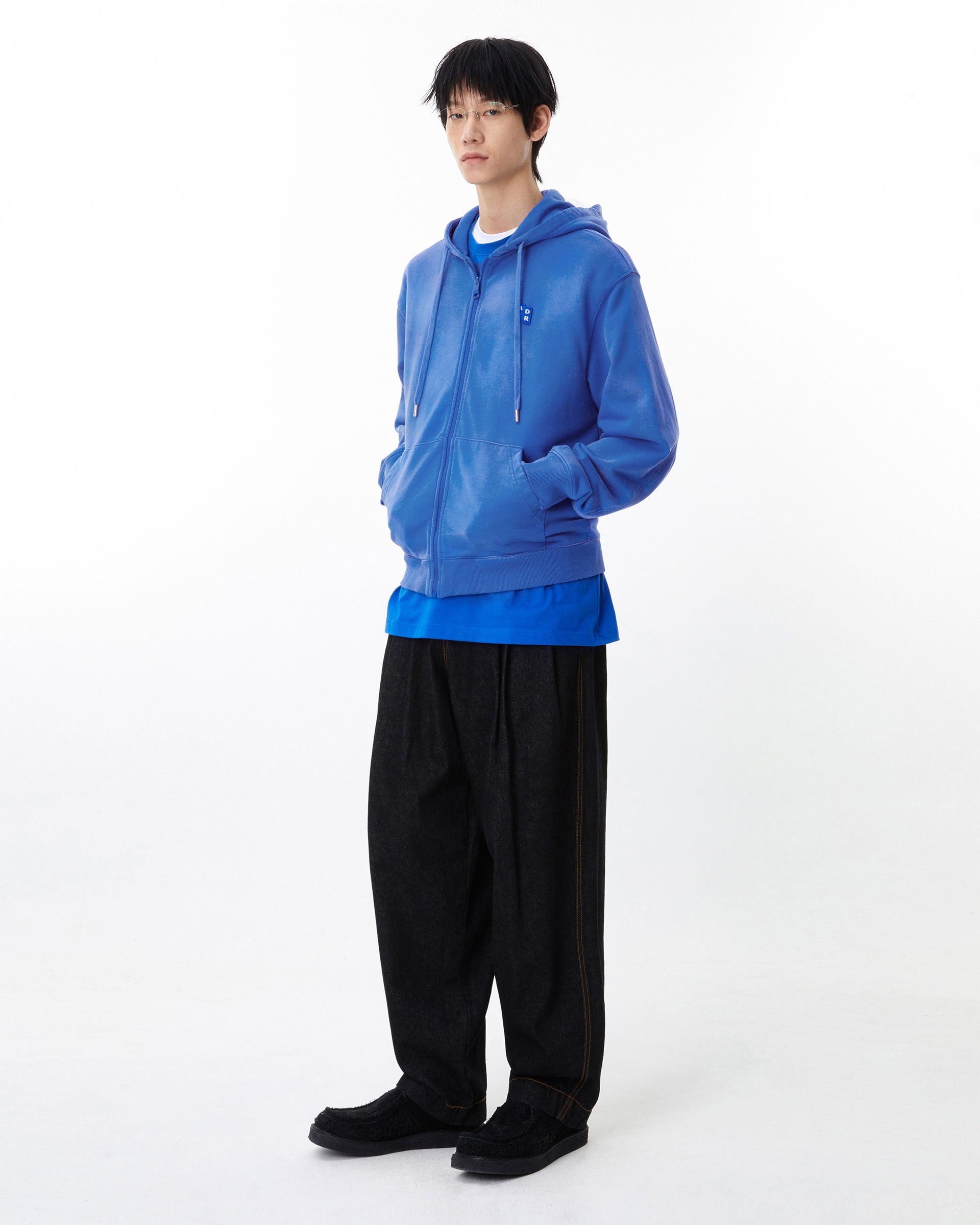 Ader Error - Sig; BL Tag hoodie zip-up 01 (Z-Blue) product image 1 | TRAB K-Fashion Australia