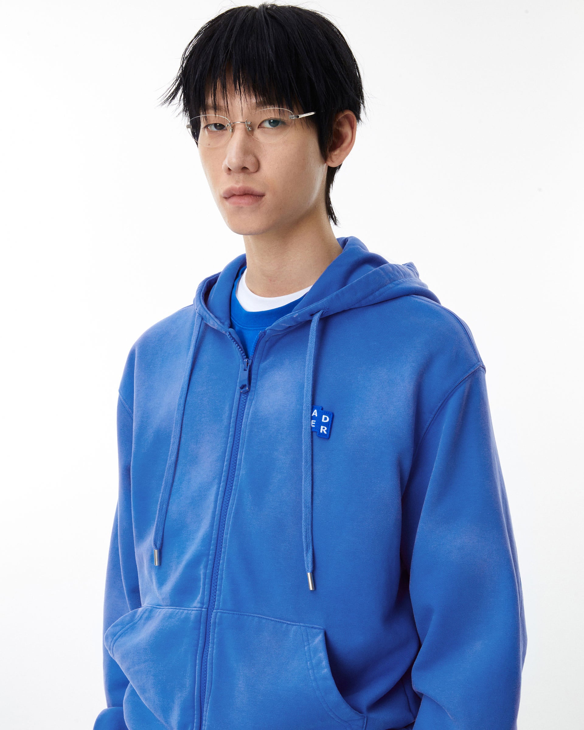 Ader Error - Sig; BL Tag hoodie zip-up 01 (Z-Blue) product image 2 | TRAB K-Fashion Australia